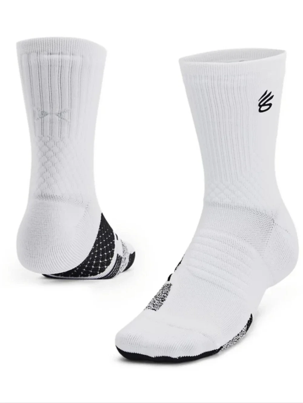 UA CURRY Mid Crew Socks Playmaker Armourdry Large Unisex M8.5-13 W10-14 NEW